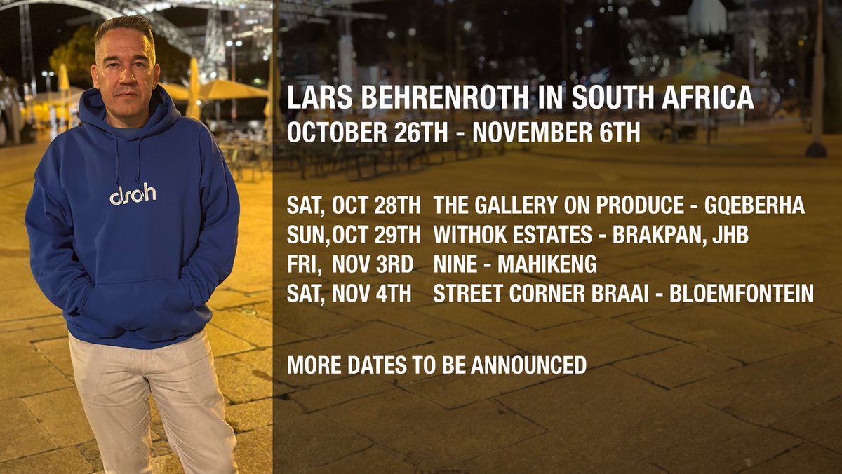 South Africa, here are the first four confirmed dates. 

More are coming !!!