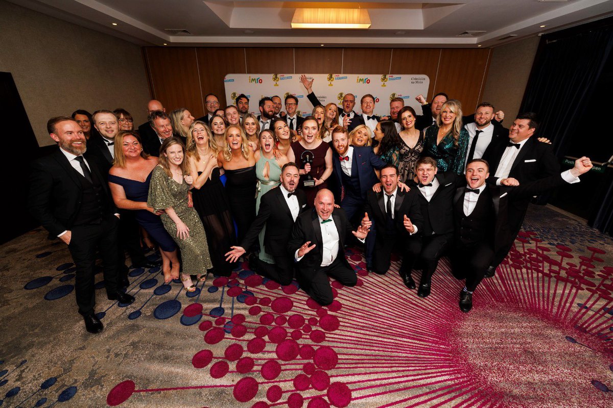 HenryMcKean's tweet photo. Happy Bertie! & what a birthday it was with @NewstalkFM winning station of the year at @IMRORadioAwards #imros @LyrathEstate https://t.co/t1Ee7R5FbX