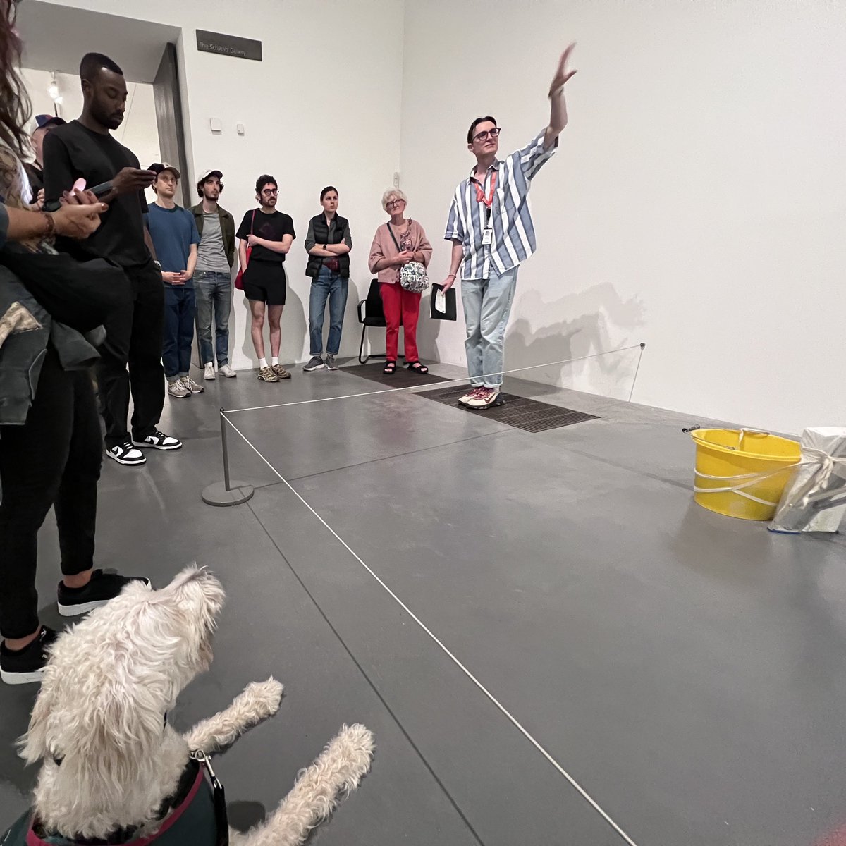 ArcherAndDoc's tweet photo. Archer at the Tate Modern.

We joined a tour - Archer’s first guided tour of anything. She was very good, tucking down as asked when we stopped to view a piece. https://t.co/cmRV1Wxx5h
