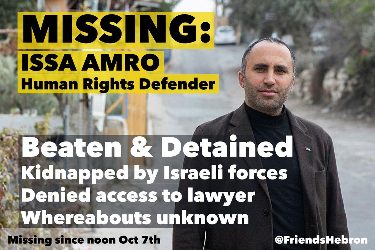 mikopeled's tweet photo. Issa Amro is one casualty of the Israeli desire for revenge! Please share and make sure elected officials see this! https://t.co/FPUetNwrQK