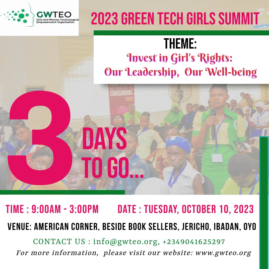 Excitement is building as we prepare for the Green Tech Girls Summit! Get ready to be inspired, educated, and empowered to make a difference in your community and beyond. 💡 #EmpowerGirls #ClimateChange #TechEmpowerment