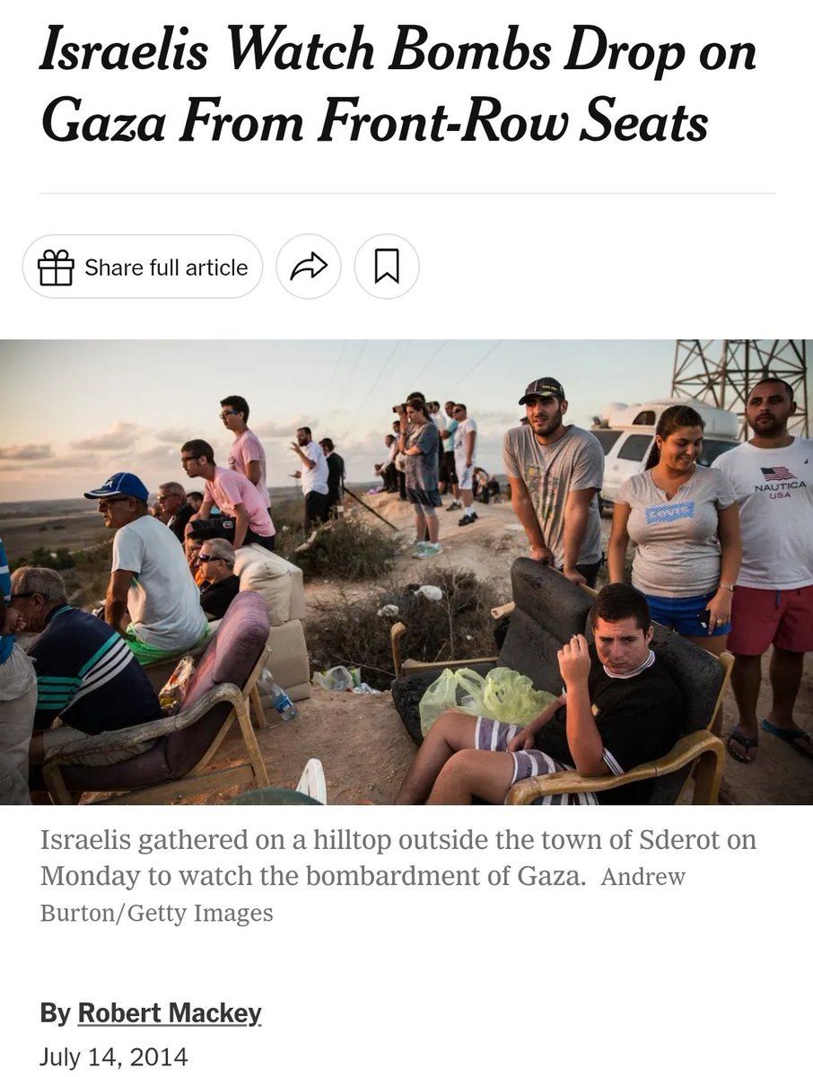 imMAK02's tweet photo. This news is from 2014.

Israelis gathered on hilltop to watch  bombings on Gaza.

This is the reality of Israel and Zionist society.

#Gaza #Palestine #FreePalestine https://t.co/ELAlPbiBy5