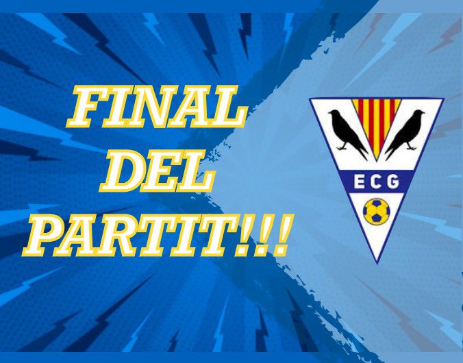 FINAL DEL PARTIT⚽️🔵⚪️

Caiem per la mínima 1-0 davant del filial escapulat en un partit on Souleiman ha aturat un penal i el travesser ens ha privat de l’empat a l’afegit. 

Que ningú en tingui cap dubte! Encara tenim molt a dir i ens aixecarem! 

Som-hi ESPORT CLUB GRANOLLERS💙