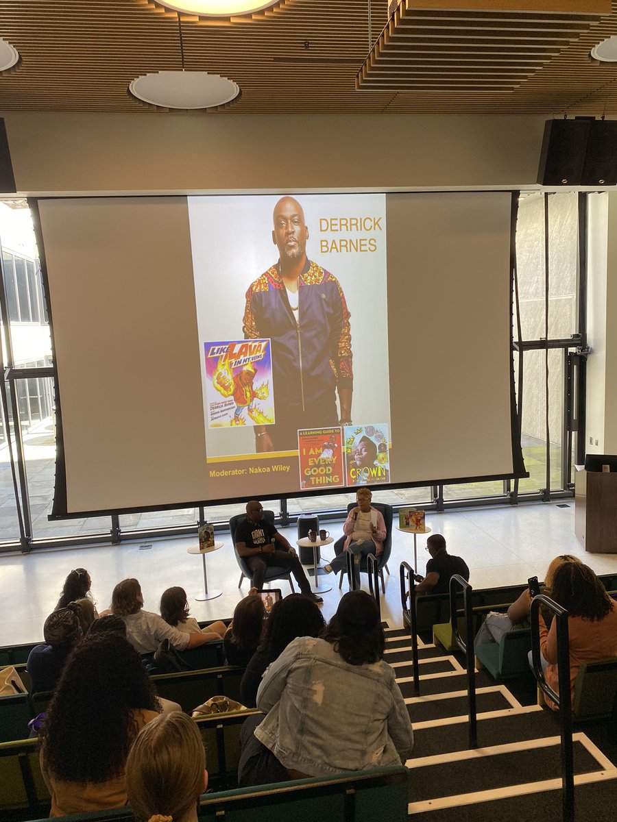 chanparker33's tweet photo. Derrick Barnes - author of “Crown, An Ode to the Fresh Cut”

Such a powerful voice instilling confidence in those who read his books! https://t.co/QvtsEXehnC