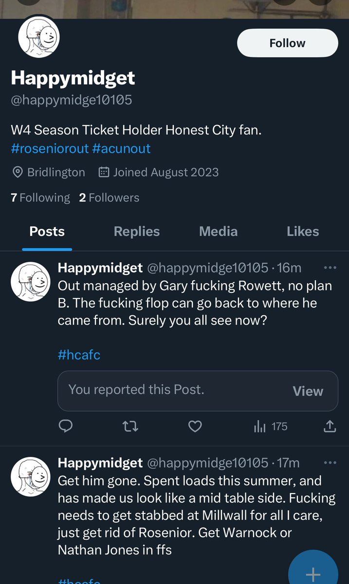 ryouden's tweet photo. @HullCity I hope you can find out who this in in W4 and ban him for life: https://t.co/Yu6VddrUBW