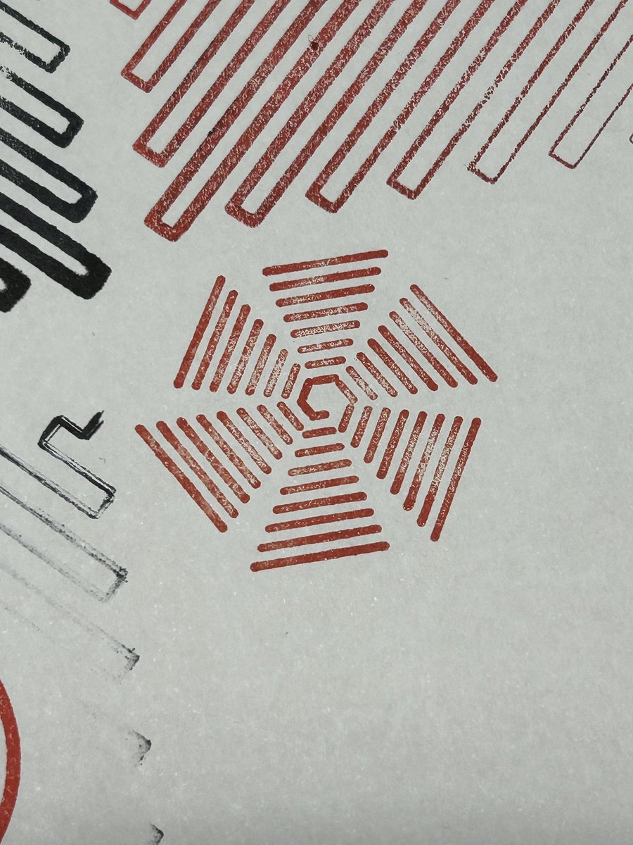 joshburker's tweet photo. Rubber stamp #fabricated with @EpilogLaser, affixed to etched wood block with contact cement. @PicoTurtleArt design. #art #math #programming #bitsToAtoms https://t.co/XxGfcu12Mk