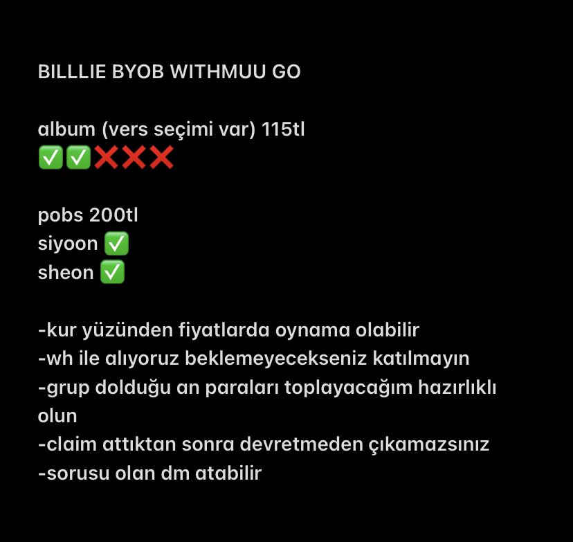 blissuki's tweet photo. BILLLIE BYOB WITHMUU GO

infoyu okuyun lütfen!!
sorusu olan dm atabilir

@billliesatis @ggtakassatis @peacrry @trpctakas @AstroBilllieWTS https://t.co/UGC6u0SRhH