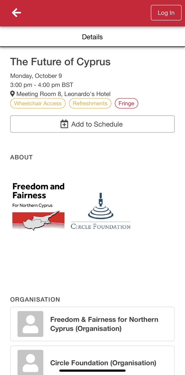Circle Foundation ⭕️ (@circlefound_uk) on Twitter photo Following our successful fringe events organised at the Conservative Party conference last week, we will be hosting two important fringe events this week at the Labour Party conference.
Join us 👇
<a href="/FFNCyprus/">Freedom and Fairness for Northern Cyprus</a>
#LabourConference23 #LabourParty #LabConf23 Following our successful fringe events organised at the Conservative Party conference last week, we will be hosting two important fringe events this week at the Labour Party conference.
Join us 👇
<a href="/FFNCyprus/">Freedom and Fairness for Northern Cyprus</a>
#LabourConference23 #LabourParty #LabConf23
