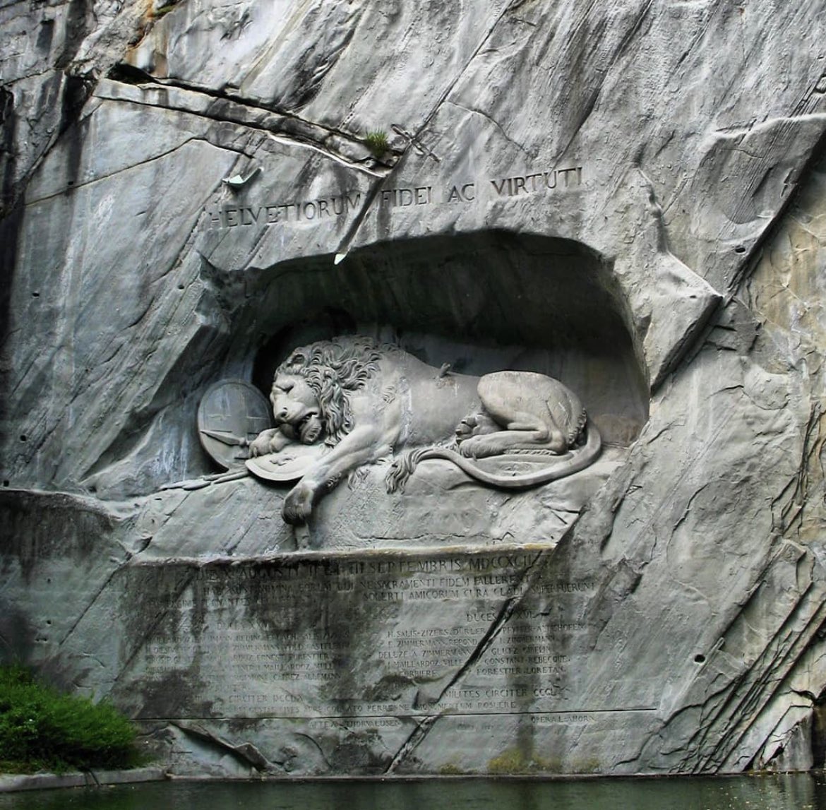 The Lion of Lucerne is a memorial in Lucerne, Switzerland designed by Bertel Thorvaldsen and carved in 1820-21 by Lukas Ahorn. The monument commemorates the 1792 massacre of Swiss guards during the French Revolution when they stormed the Tuileries Palace in Paris.

The top
