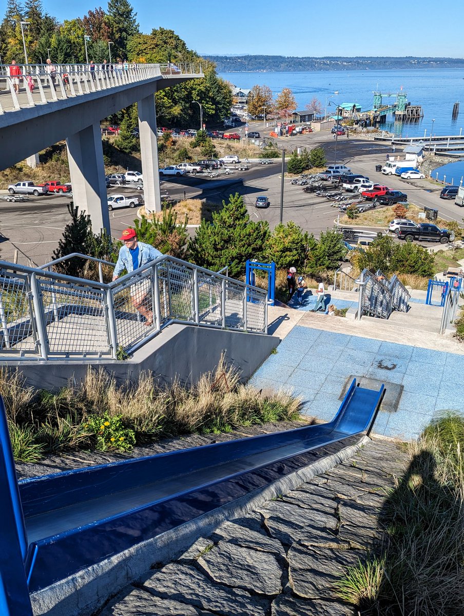 Every stairway should have a slide alternative