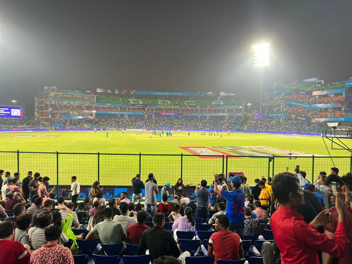 What a jam packed stadium, can't wait to watch Ind vs Afg game on 11 oct at Arun Jaitley Stadium, Delhi. I have 2 extra tickets, if Interested dM me #CWC2023 #INDvAFG  #ICC #WorldCup2023 #Delhi #BCCI