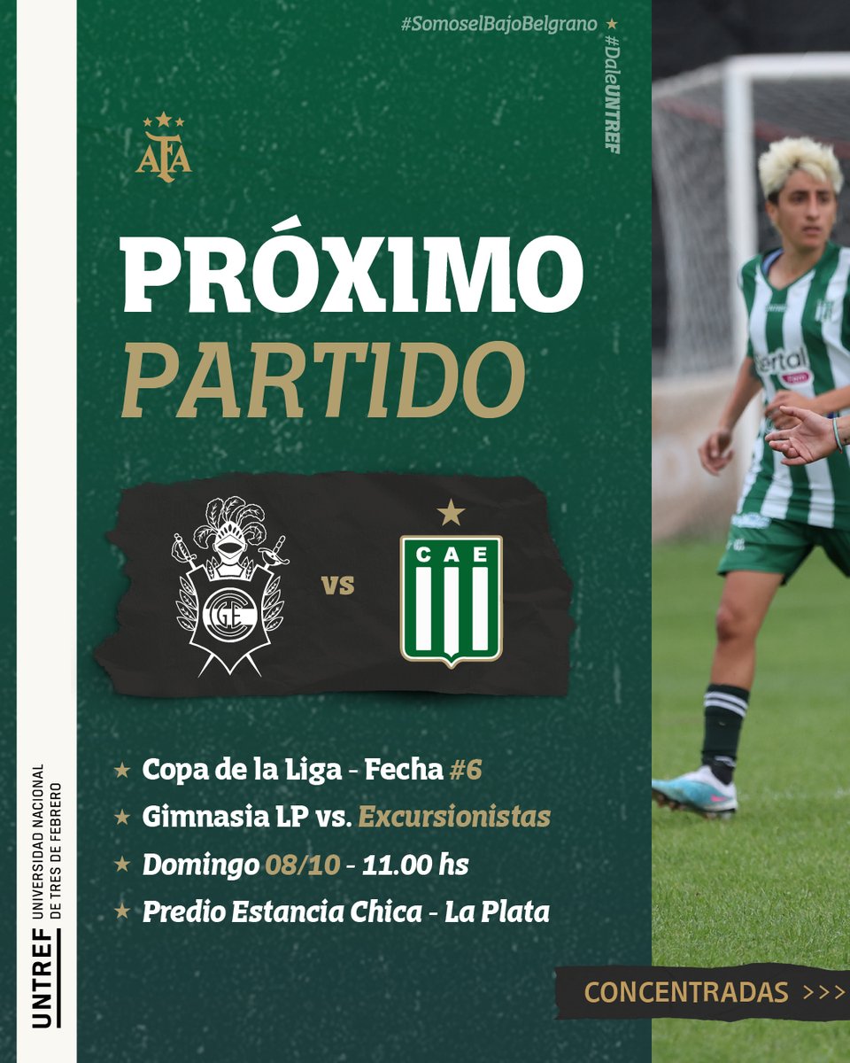 excursiofutfem's tweet photo. ๐ ยก๐ฃ๐ฅ๐ขฬ๐ซ๐๐ ๐ข ๐ฃ๐๐ฅ๐ง๐๐๐ข!
โฝ #CopaDeLaLiga - Fecha 6๏ธโฃ
๐ Gimnasia y Esgrima La Plata
๐ Domingo 08/10 - 11.00 hs
๐ Predio Estancia Chica - La Plata
#SomosElBajoBelgrano ๐ณ๐ฌ
#DaleUNTREF https://t.co/Utm9WPcYi4