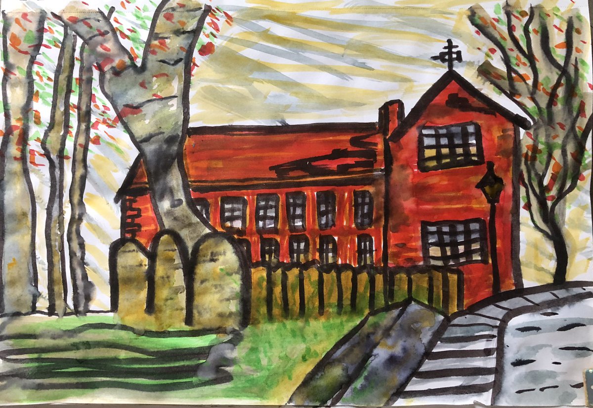 janpot1's tweet photo. #bronteparsonage #haworth A ten minute sketch with #ecoline brush pens. https://t.co/2rZlJOMcVx