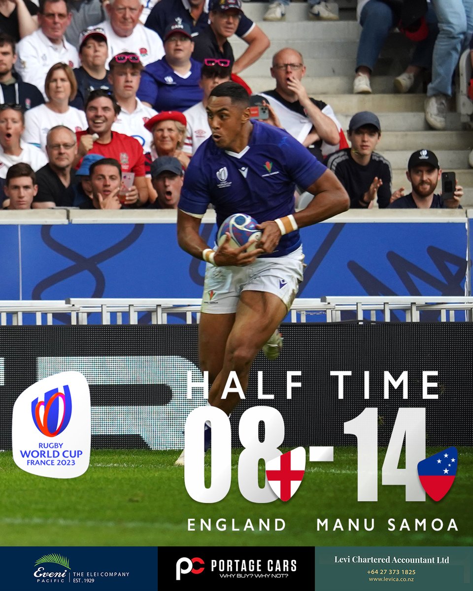 HT: Manu Samoa 14 - 8 England
#RWC2023 #France2023 #RadioSamoa