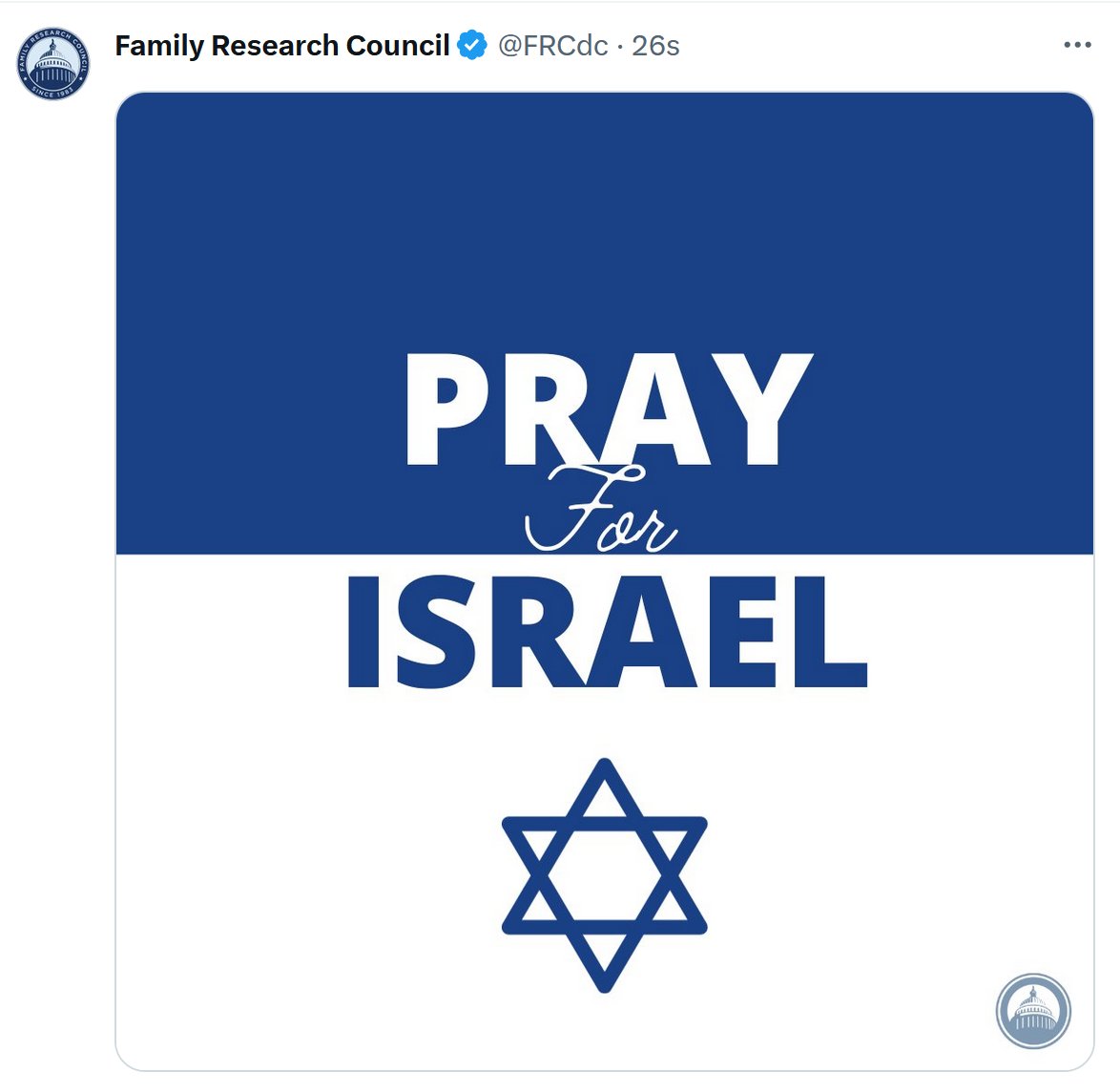 REMINDER: Christian Nationalists only *pretend* to care about Israel because they need it to exist per Revelation. The part they don't say aloud is they need it to exist so their god can destroy it and kill all its inhabitants. Otherwise, they don't get their jackpot in Heaven.