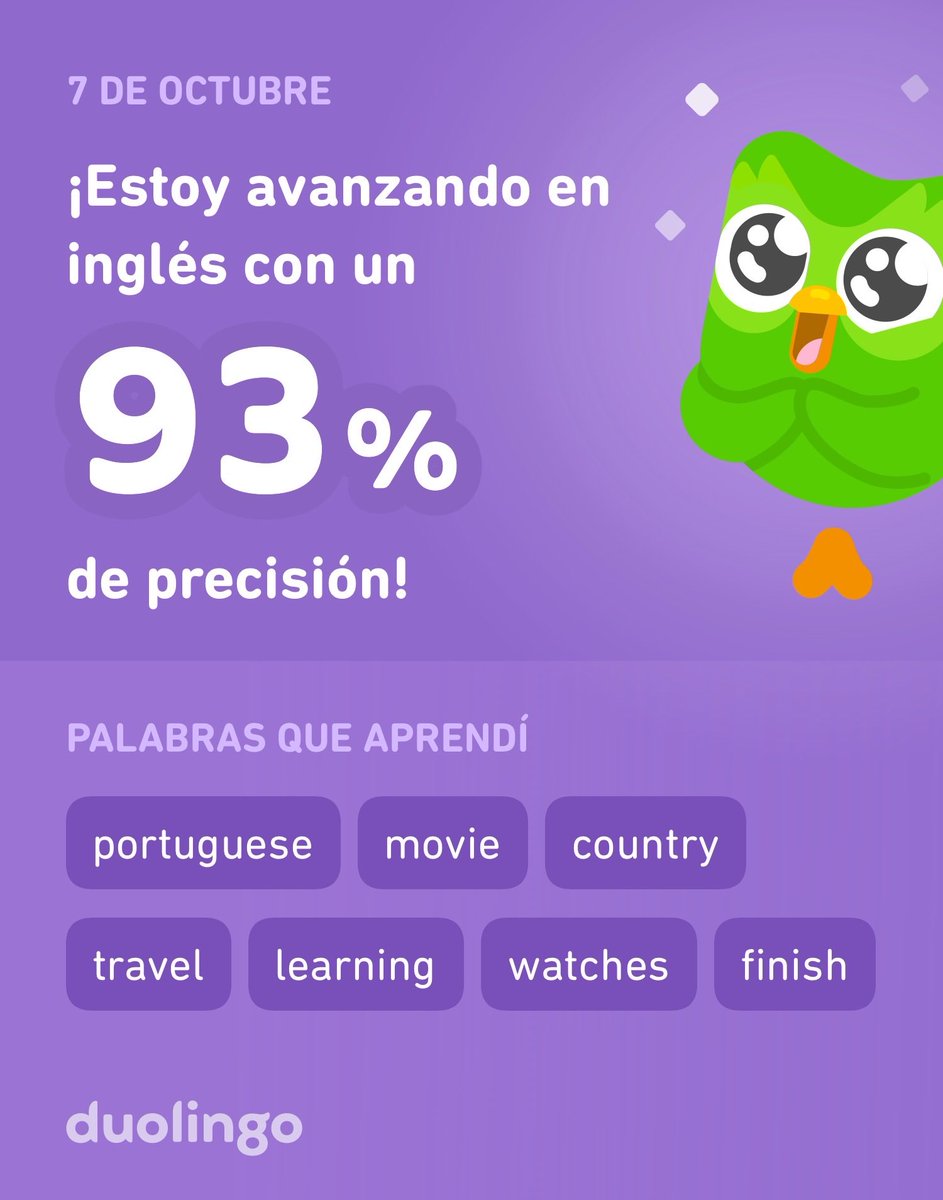 RospierSandoval's tweet photo. ¡Estoy aprendiendo inglés en Duolingo! Es gratis, divertido y efectivo. https://t.co/xFFNJKYrU3