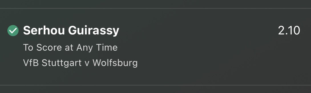 tm_tipping's tweet photo. BOOOOM ✅✅✅

#UCL #Stuttgart #Bundesliga #Germany #Guirassy #Goal #Bettingtips #Footballtips https://t.co/S7bLmkRtSo