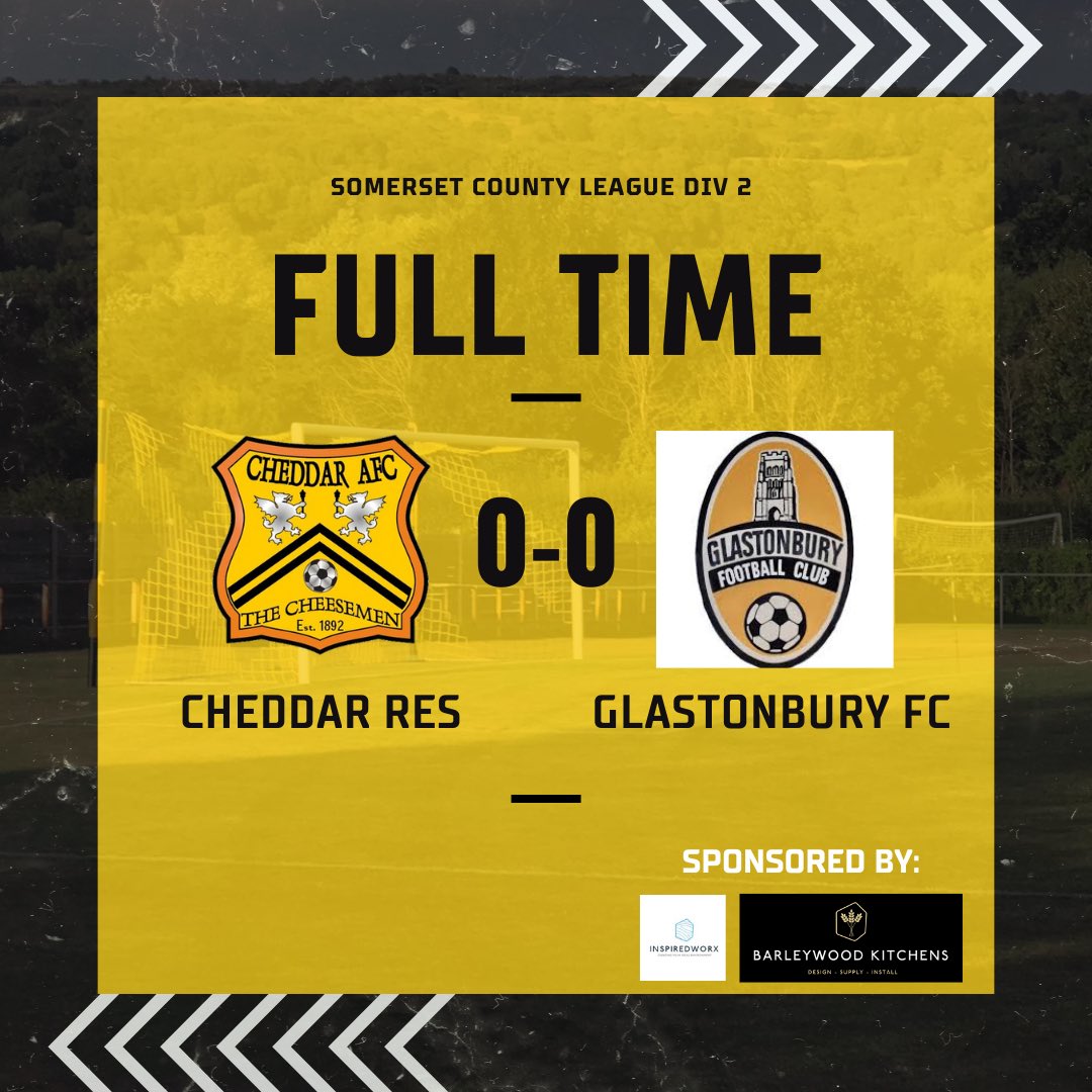 CheddarReserves's tweet photo. Full-Time ends with a point on the road for the reserves against @glastonbury_fc! 

#UTFC 🧀 https://t.co/x40bSKcCsp