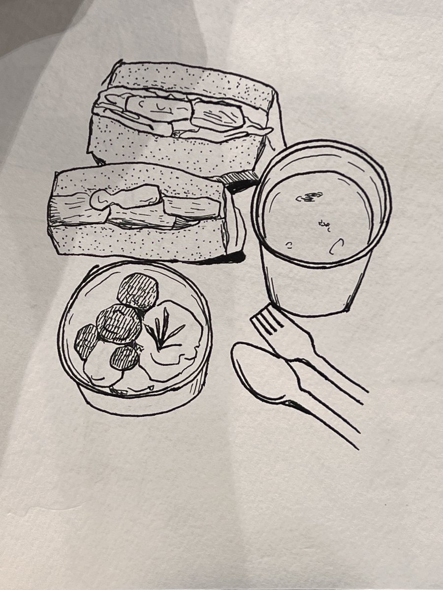ビール飲みながら落書きとか昼に描いたフリペの写真元にした絵とか