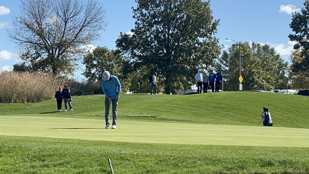 chadnegley's tweet photo. Birdies on 7 &amp; 9 for @CalebNegley3 +3 for the front. Heading to the back @EaglesAthletics @IHSA_IL https://t.co/10zF0oD3Qc