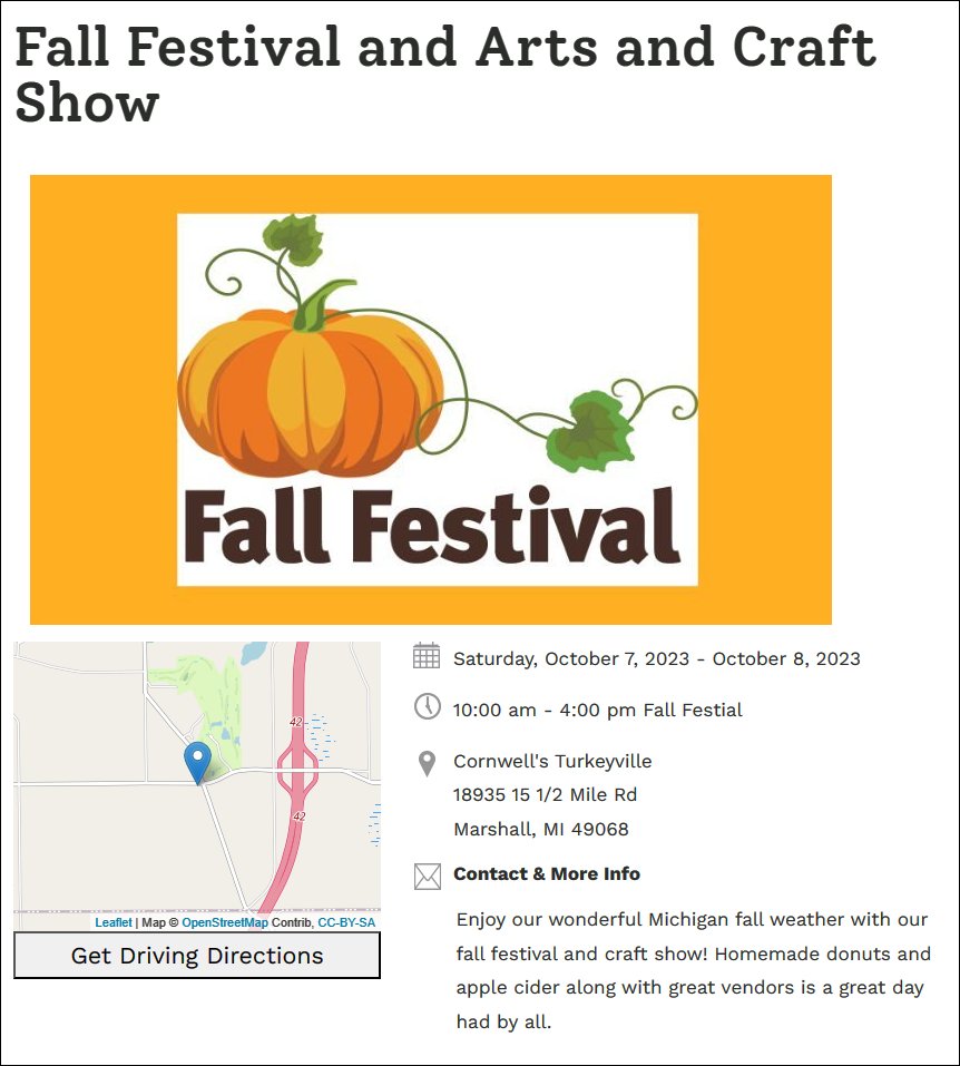 Today and tomorrow, Marshall, Michigan at Turkeyville USA, (yes it is real) where there is a mini train, (so cute!) and #artsncrafts #fallfestival #michigan #michiganfestivals