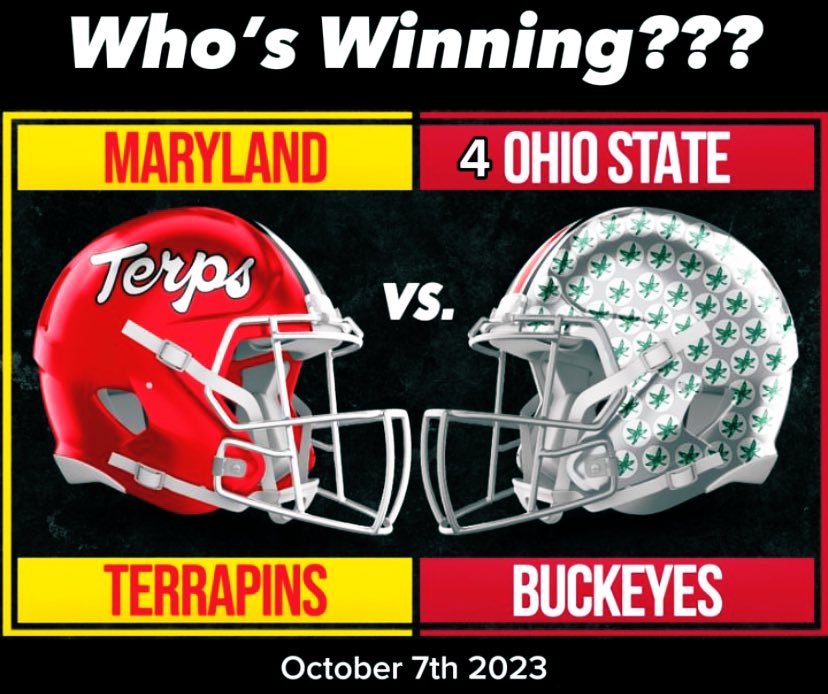 🏈 Who’s Winning??? #CFB 
#UMDvsOSU #OhioStateBuckeyes 
#MarylandTerrapins #B1G #CollegeGameDay #BuckeyesNation