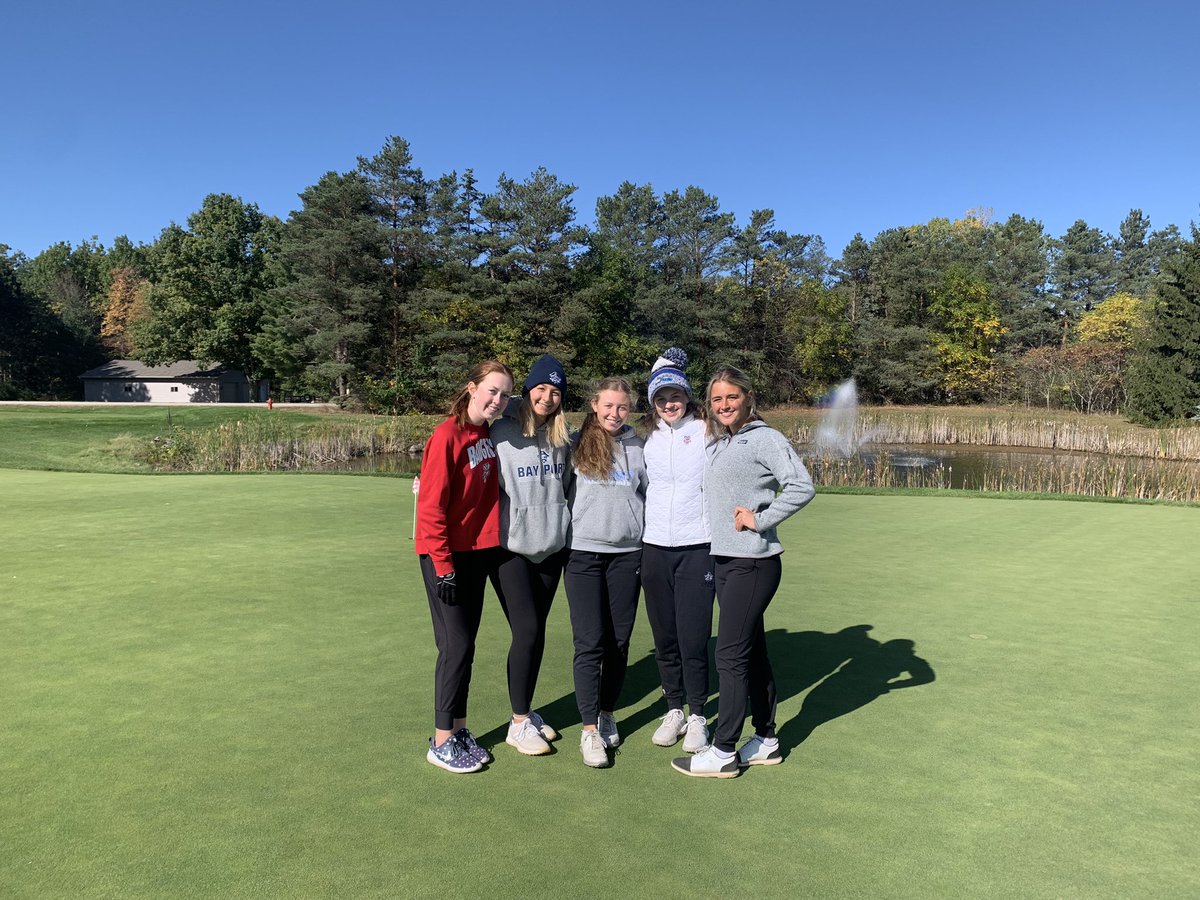 Great last practice for these seniors <a href="/adalynjgolf/">Adalyn Johnston</a> <a href="/AvaBeranek/">Ava Beranek</a> <a href="/chloestrunkk/">Chloe Strunk</a> and their teammates <a href="/paytondudra/">Payton Dudra</a> and <a href="/Madelyn_Ryanne/">Madelyn Gicius</a> before <a href="/wiaawistate/">WIAA State Tournaments</a> next week! <a href="/BayPortHS/">Bay Port High School</a>