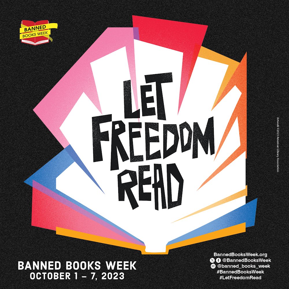 Today is #LetFreedomReadDay, and in solidarity with @PFLAG, let's take action to protect the free expression and diverse stories that moved us forward. Learn more at: bannedbooksweek.org/let-freedom-re…