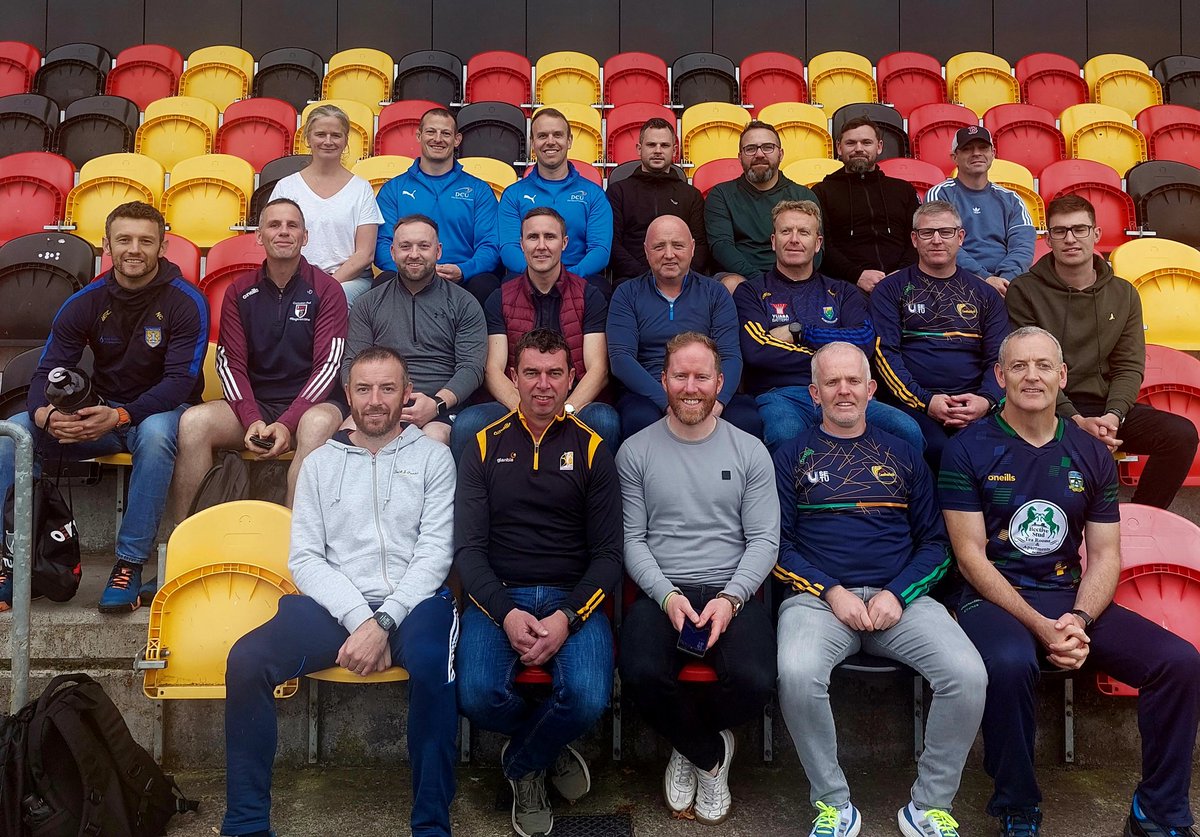 DcuPerformance's tweet photo. Great to kick off our collaboration with @gaaleinster with the 1st day of our 10 credit, 8 month coach learning module with 19 intercounty coaches today

A real investment from @gaaleinster to support the development of coaches across the province - A pleasure to be involved https://t.co/9uADuo1kij