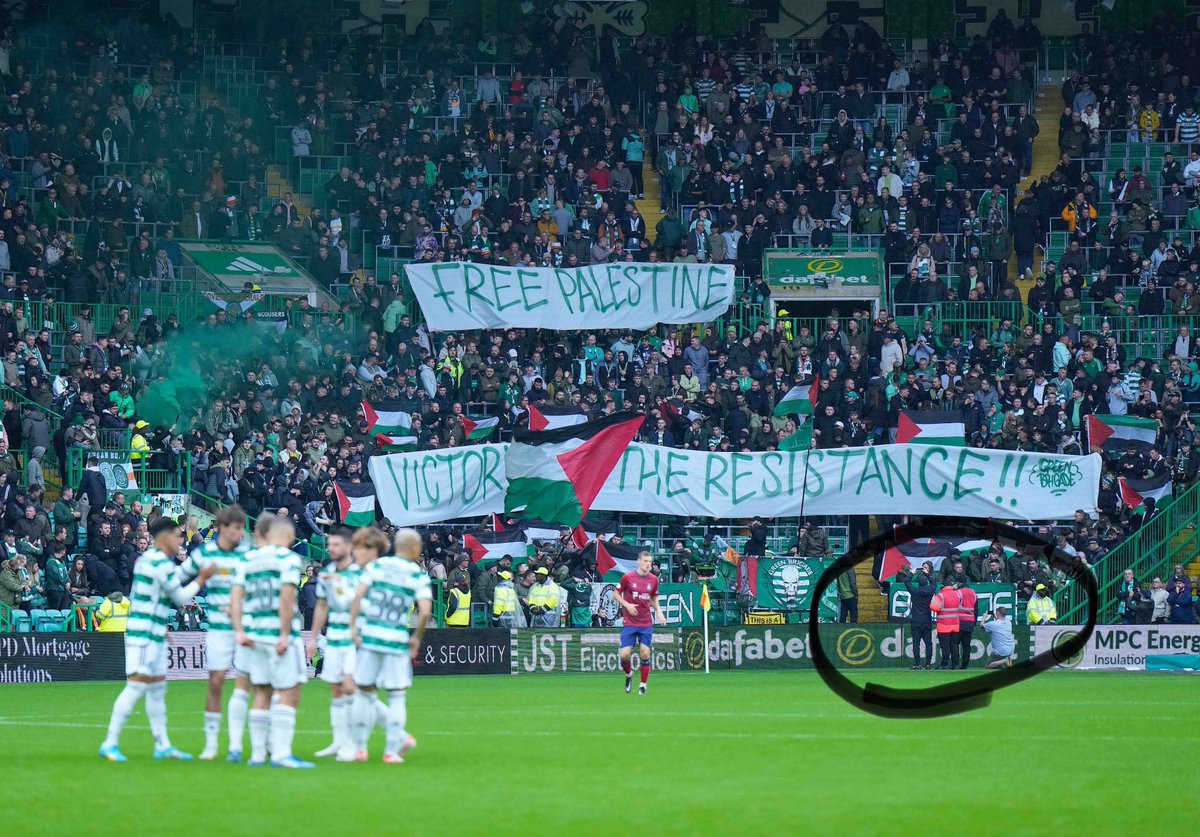NatZero24's tweet photo. Not only did @CelticFC allow this disgusting banner to be unfurled at todays game, they allowed photos to be taken at the pitch side! A club like no other indeed. Will you condemn this @HumzaYousaf @ScottishSun @Daily_Record @ScotExpress @piersmorgan @adidas @itvnews @GBNEWS https://t.co/QmVOkBC7RM