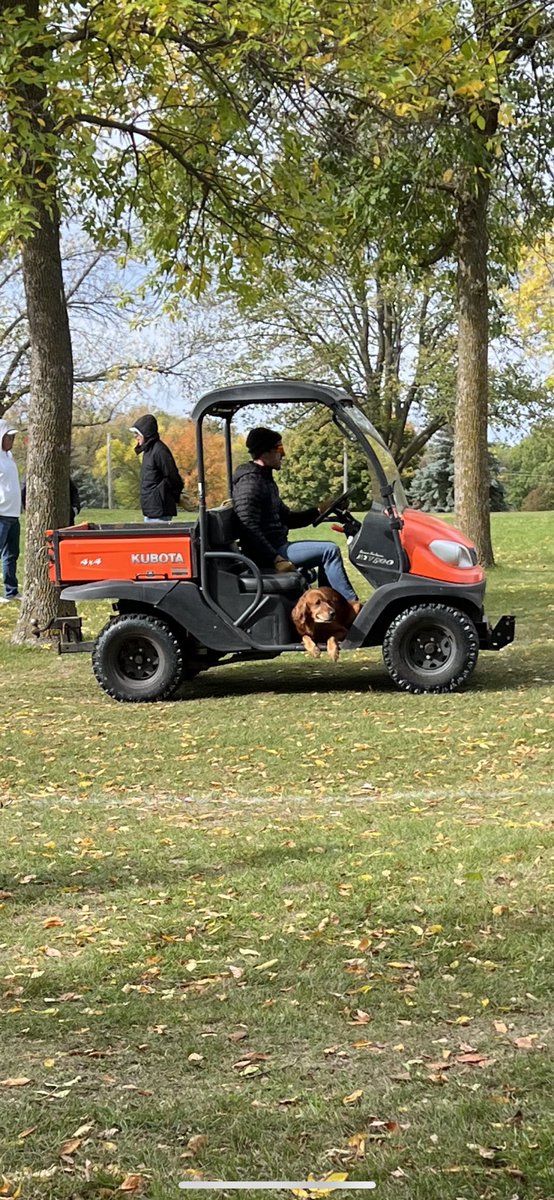 TRFCrossCountry's tweet photo. Best XC trail vehicle ever!  He does a doggone good job! Nicely done @alexmnxc ! @MSHSLjohn https://t.co/9svgyT7fIU