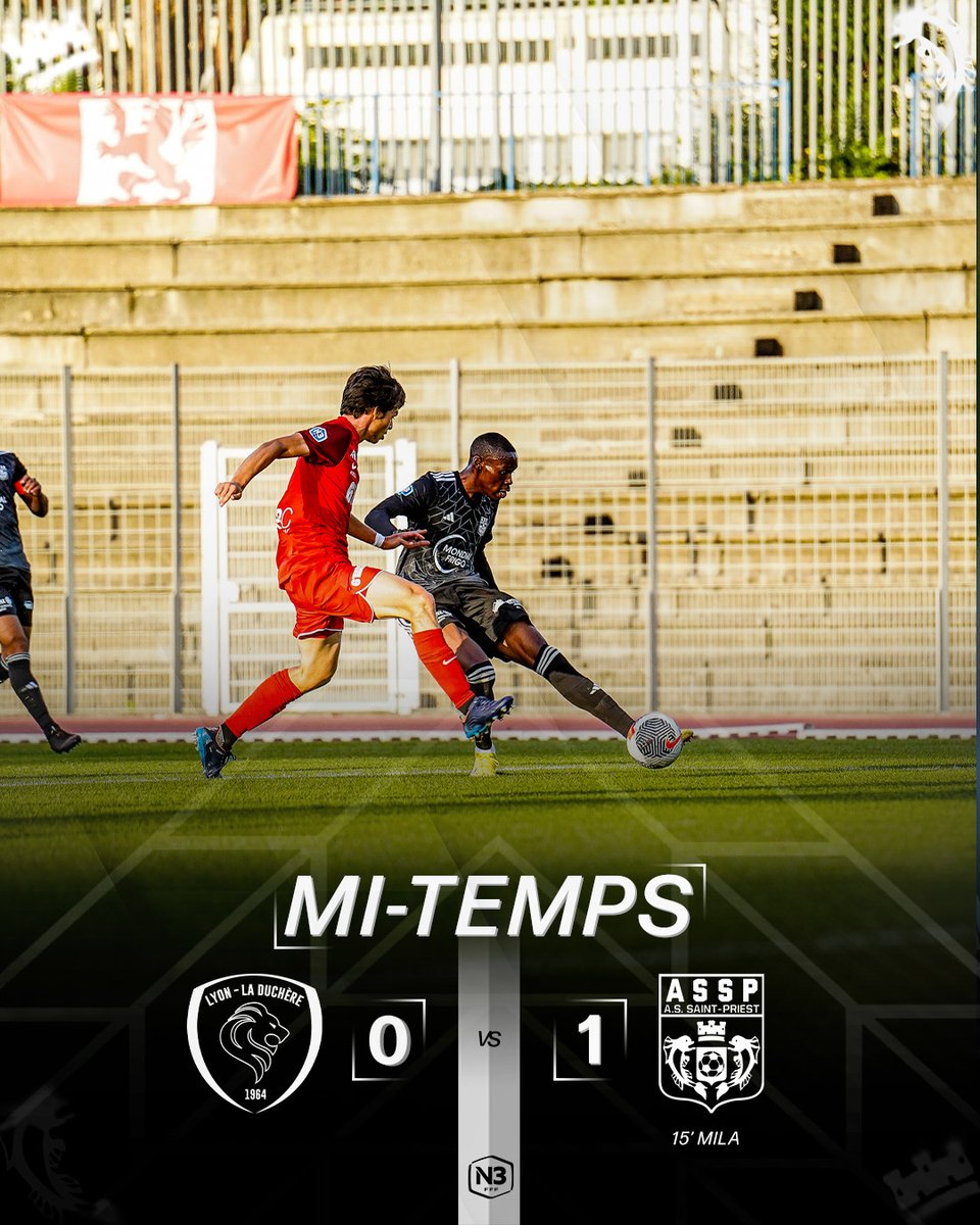 assaintpriest's tweet photo. ⏸ DUCH-ASSP | 🔴0-1⚫️ | ⏱45’
L'ASSP en tête dans cette première période ! 🔥
La Duchère s'est réveillée et a poussé fortement sur les cages de Badis qui reste imparable. Il faudra tenir pour aller chercher cette victoire 💪
~ #Saison𝗔𝗦𝗦𝗣 #N3 | #𝗔𝗦𝗦𝗣 | #DUCHASSP https://t.co/7ZsuEP7sqp
