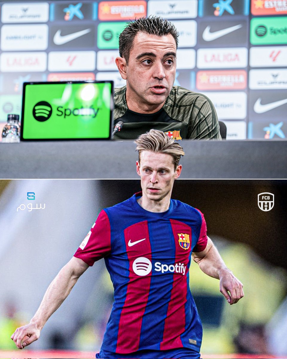 🔵🔴تشافي ..
⬅️بيئة برشلونة تقلل من كل شيء اللاعب الذي  يكون 10/10 هنا يكون 8 ، والذي يكون تقييمه 8 هنا يكون 6، لهذا برشلونة أصعب نادي في العالم
⬅️فرينكي مثلاً ، هو من أفضل لاعبي الوسط ، ولهذا البعض يتفاجئ من الانتقادات لكنه برشلونة يا صديقي. هذه الطريقة التي يعمل بها هذا النادي