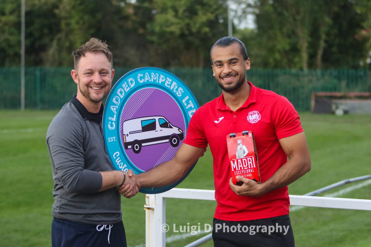 Telford Town FC (@telfordtownfc) on Twitter photo Todays MOTM is hat trick hero Rune Corinaldi, his 3 goals take him onto 10 for the season
Ams MOTM are proudly sponsored by <a href="/CladdedCampers/">Cladded Campers Ltd</a> Todays MOTM is hat trick hero Rune Corinaldi, his 3 goals take him onto 10 for the season
Ams MOTM are proudly sponsored by <a href="/CladdedCampers/">Cladded Campers Ltd</a>
