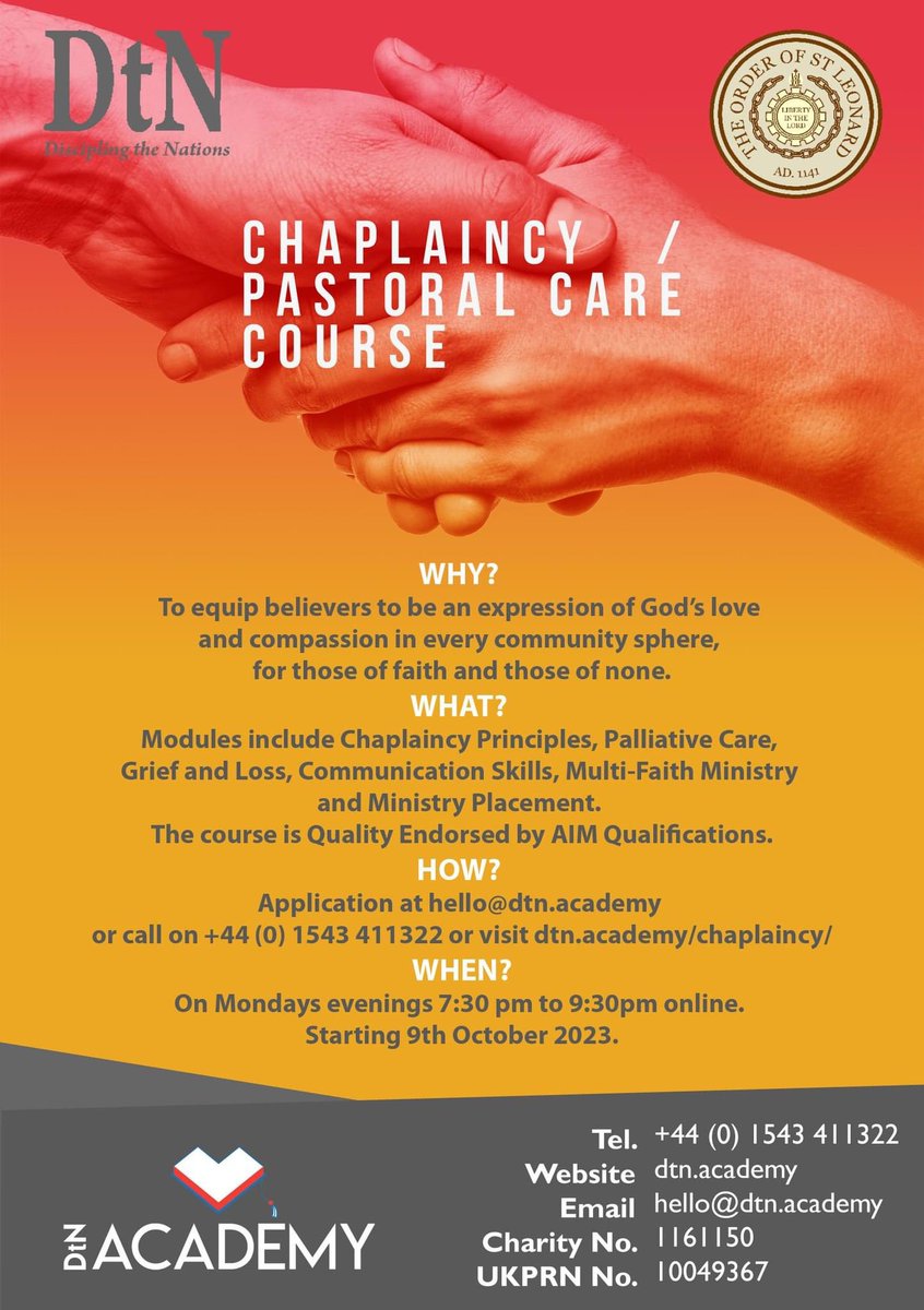minimoggy's tweet photo. DtN/OSL Chaplaincy Course starting 9th October. For more information:
https://t.co/OoU0RiGjUg
#dtn #OSL #Chaplaincy #justathought https://t.co/BXQDR1xQwy