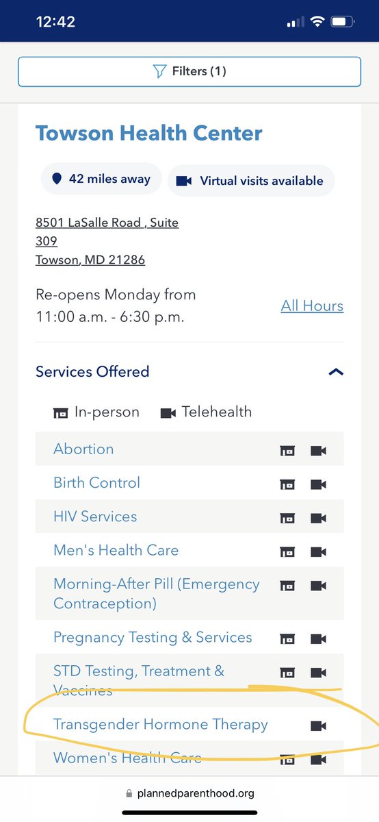 dem_nomo's tweet photo. @againstgrmrs @PPFA All 10 of the Planned Parenthoods in the DC metropolitan area allows for trans hormone therapy over videochat. No visit required. Easy access. In fact they don’t even offer in person visits except at one location. Can we say “cha-Ching”💰 https://t.co/CmdvBOZe8I