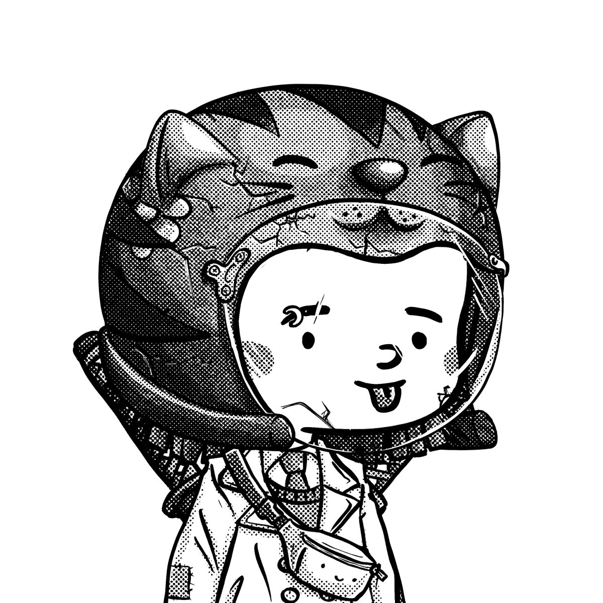 El_Navi_eth's tweet photo. @humankindArt He will party hard with his cat helmet!
#HumankindFashionWeek https://t.co/27KYv84yeZ