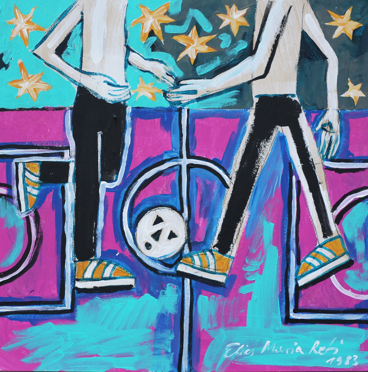 „Kopfball Nr. 1“, Elias Maria Reti, 1983 #EliasMariaReti #Art #Artist #Painting #Astroism #Künstler #Astroismus #Gemälde #contemporaryartist #contemporarypainting #GermanArt #Reti #Maler #Painter #Germanartist #DeutscherMaler #arte #paint #Kopfball #Arte #Kunst #Gegenwartskunst