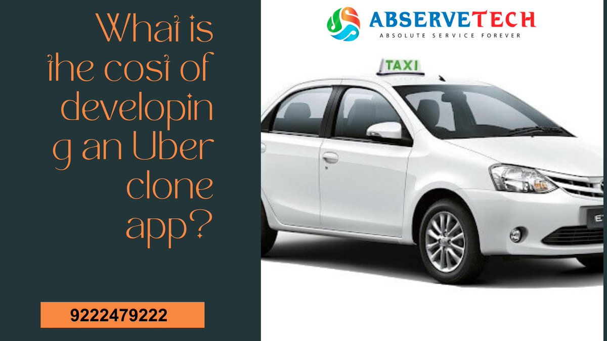 If you're considering developing an Uber clone app, it's important to understand the costs involved. 
abservetech.com/uber-clone/
#Uber 
#business 
#taxibusiness