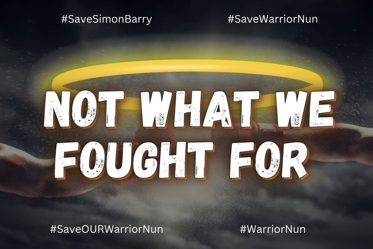 💥 Our phrase NOT WHAT WE FOUGHT FOR starts now!

We know what kind of #WarriorNun we have been fighting for. Let's share what this show is to us and what we want it continuing to be 💥

P.s. Let's keep on using STOP USING THE WN FANDOM too!
#SaveWarriorNun #SaveOURWarriorNun