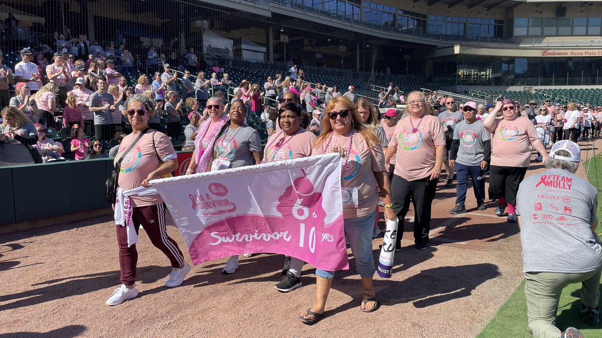 ZackPhotog_WBTV's tweet photo. What a fantastic #PinkCupcakeWalk it was today! So many Survivors, Thrivers, and Fighters felt the love of thousands at Truist Field! It was an honor to cover this event on such a beautiful day! @MollyGrantham @WBTV_News https://t.co/Oozfo9rXdk