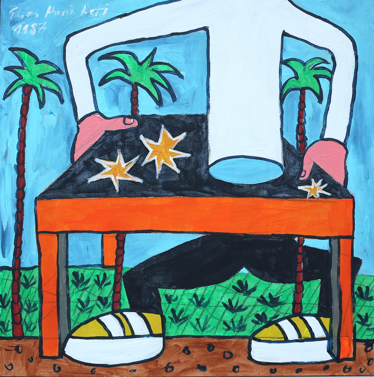 „Autarkie Nr. 4, Elias Maria Reti, 1987 #EliasMariaReti #Art #Artist #Painting #Astroism #Künstler #Astroismus #Gemälde #contemporaryartist #contemporarypainting #GermanArt #Reti #Maler #Painter #Germanartist #DeutscherMaler #arte #paint #Autarkie #Arte #Kunst #Gegenwartskunst