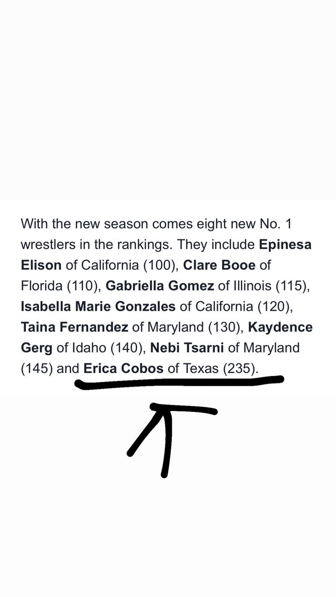 ericacobos24's tweet photo. Woke up this morning beyond blessed, #1 In the nation, Gods glory is beautiful 
@Americas_HS @PerformanceSpo6 @Blazers_Wrestle @WrestlingTexas https://t.co/F5EO9QbhyL