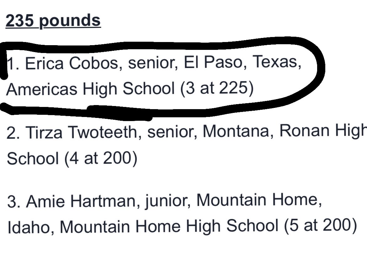 ericacobos24's tweet photo. Woke up this morning beyond blessed, #1 In the nation, Gods glory is beautiful 
@Americas_HS @PerformanceSpo6 @Blazers_Wrestle @WrestlingTexas https://t.co/F5EO9QbhyL