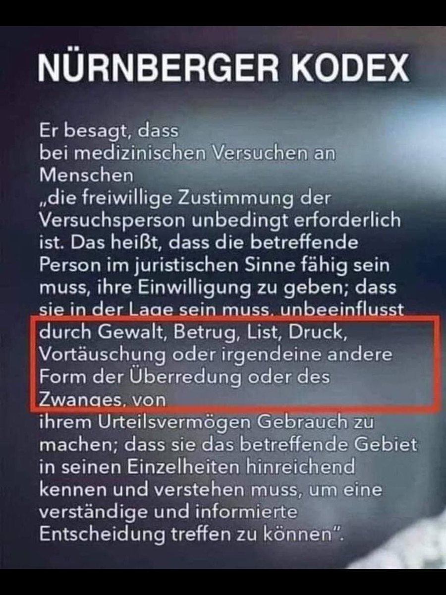 #NürnbergerKodex besagt folgendes.