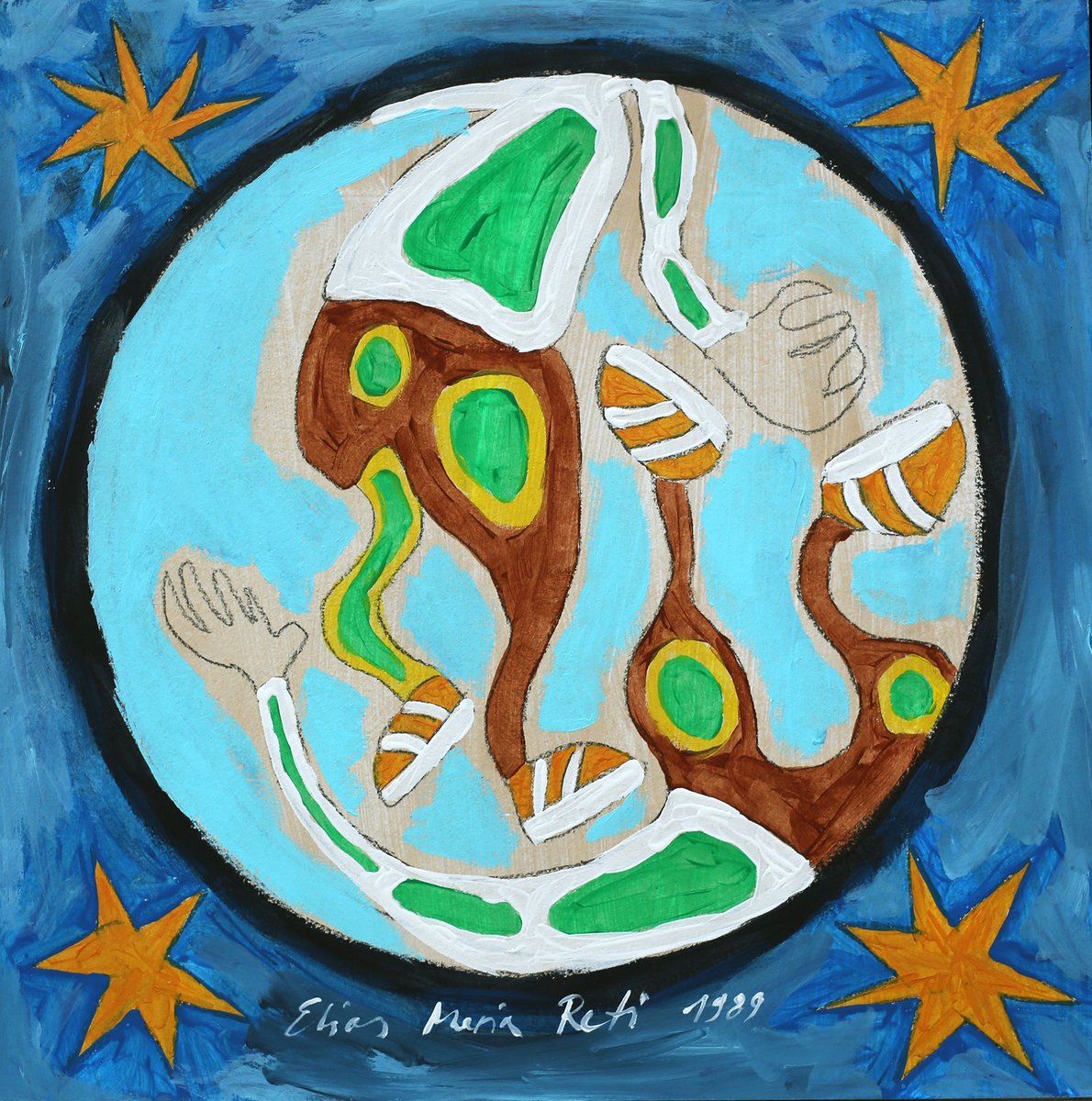 „Weltethos Nr. 29, Elias Maria Reti, 1989 #EliasMariaReti #Art #Artist #Painting #Astroism #Künstler #Astroismus #Gemälde #contemporaryartist #contemporarypainting #GermanArt #Reti #Maler #Painter #Germanartist #DeutscherMaler #arte #paint #Weltethos #Arte #Kunst #Gegenwartskunst