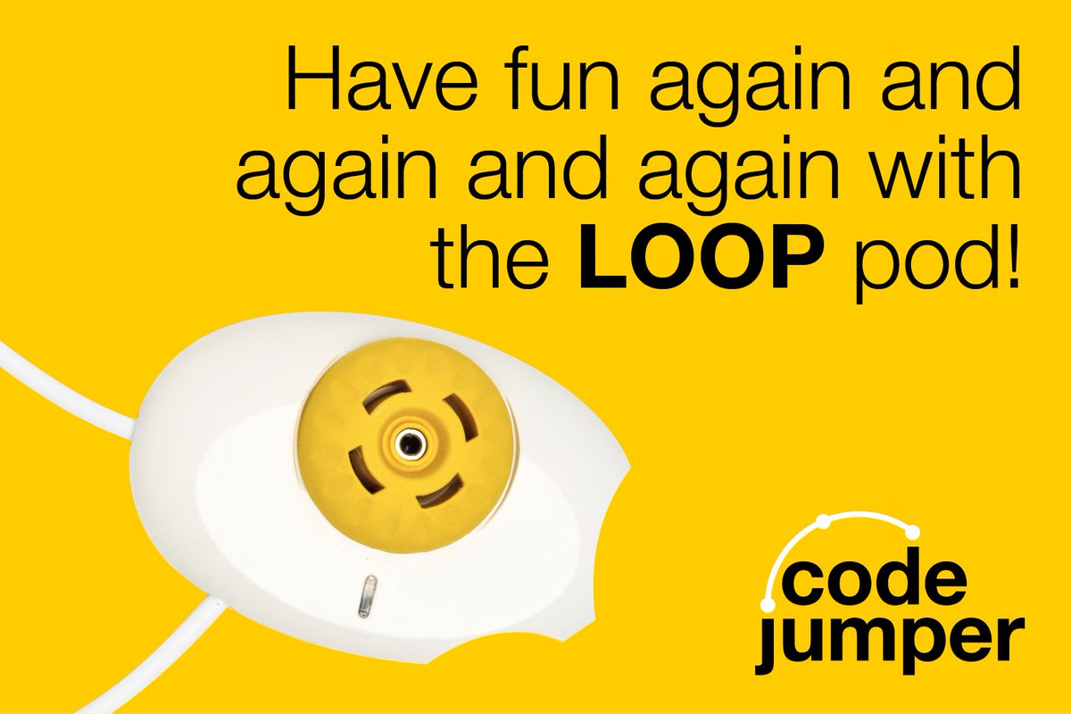 Meet the Code Jumper pods! Let’s talk about the LOOP pod. It lets you repeat code so you can have fun again and again and again! Learn more about the all the pods: bit.ly/2YQ0zlF

#CodeJumper #TheFutureBelongsToCoders #MeetThePods