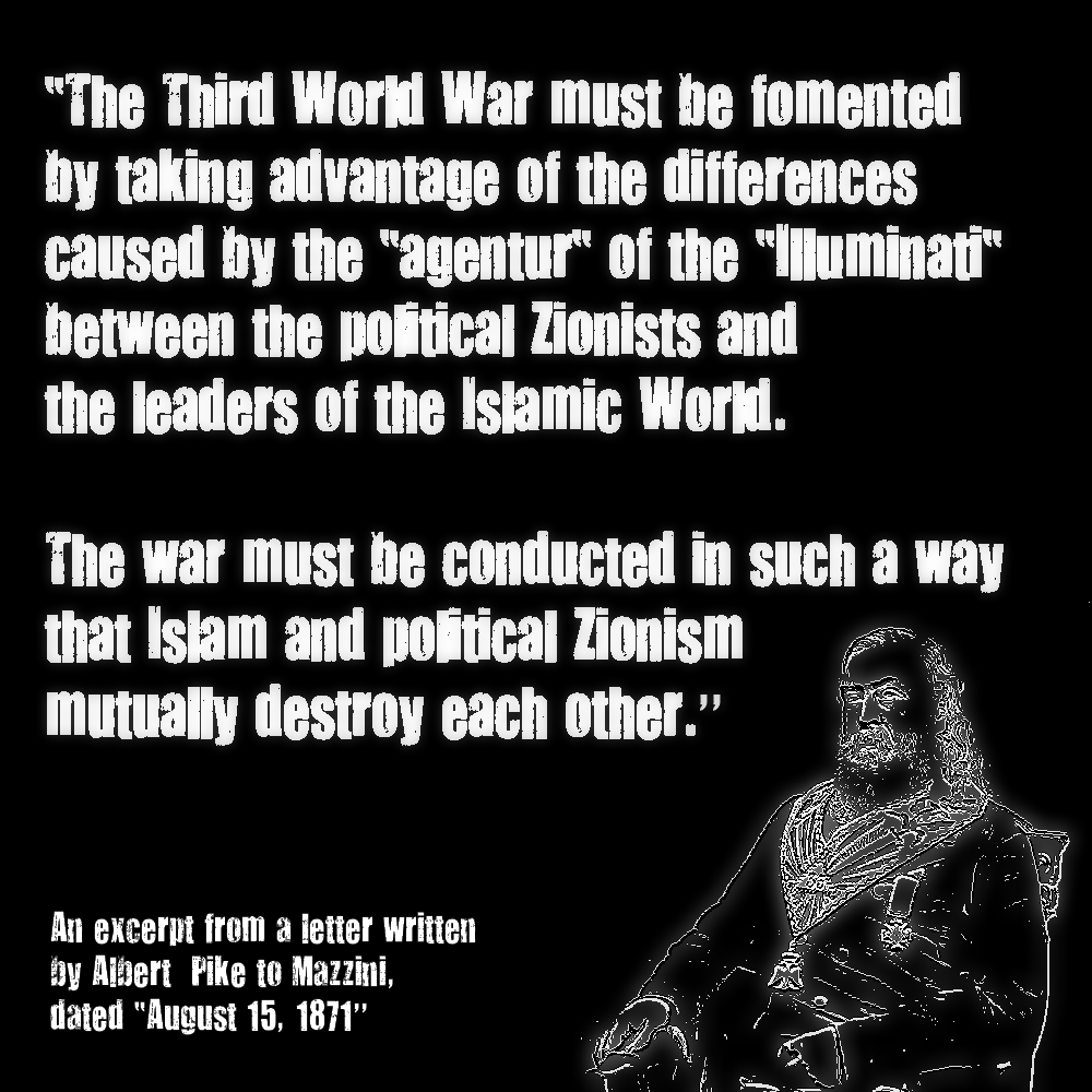 AmurakaHidden's tweet photo. Remember when Q said We are Saving Israel for Last?

On August 15th, 1871, 33° Sovereign Grand Commander of the Scottish Rite Albert Pike outlined the Plan for Three World Wars. The First Two World Wars went according to Pike's Plan.

And the THIRD? Saving Israel for LAST, right? https://t.co/by97xXvTcJ