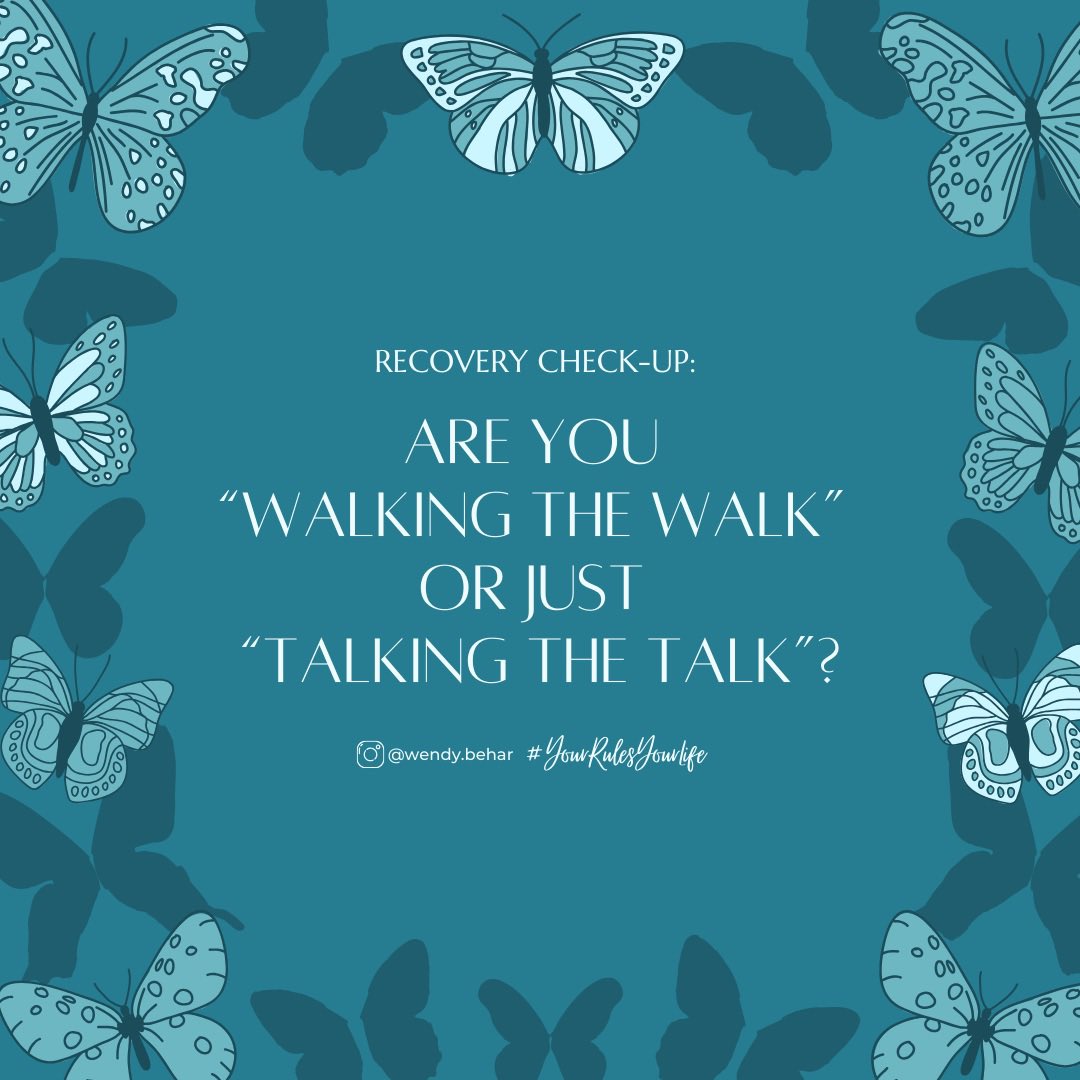 In recovery, the goal is to transition from merely 'talking the talk' to 'walking the walk' by embracing the program, making positive changes, and maintaining sobriety and personal growth over the long term. It's about the sincere commitment to a healthier and more fulfilled life