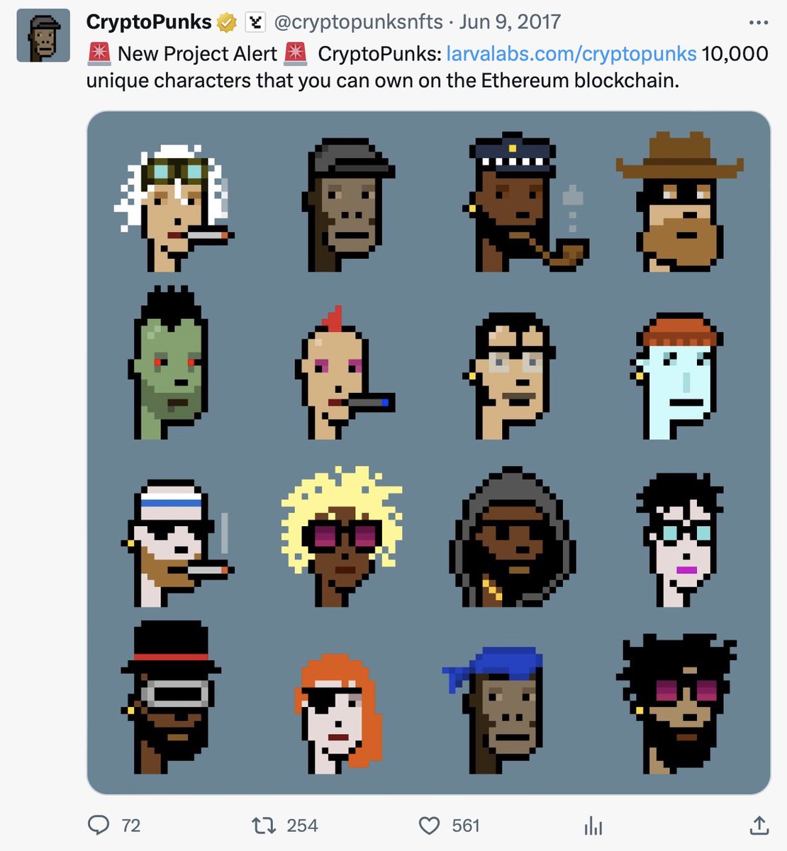 Let's talk Cryptopunk Types and Traits: A not so short thread 🧵 1/14👇